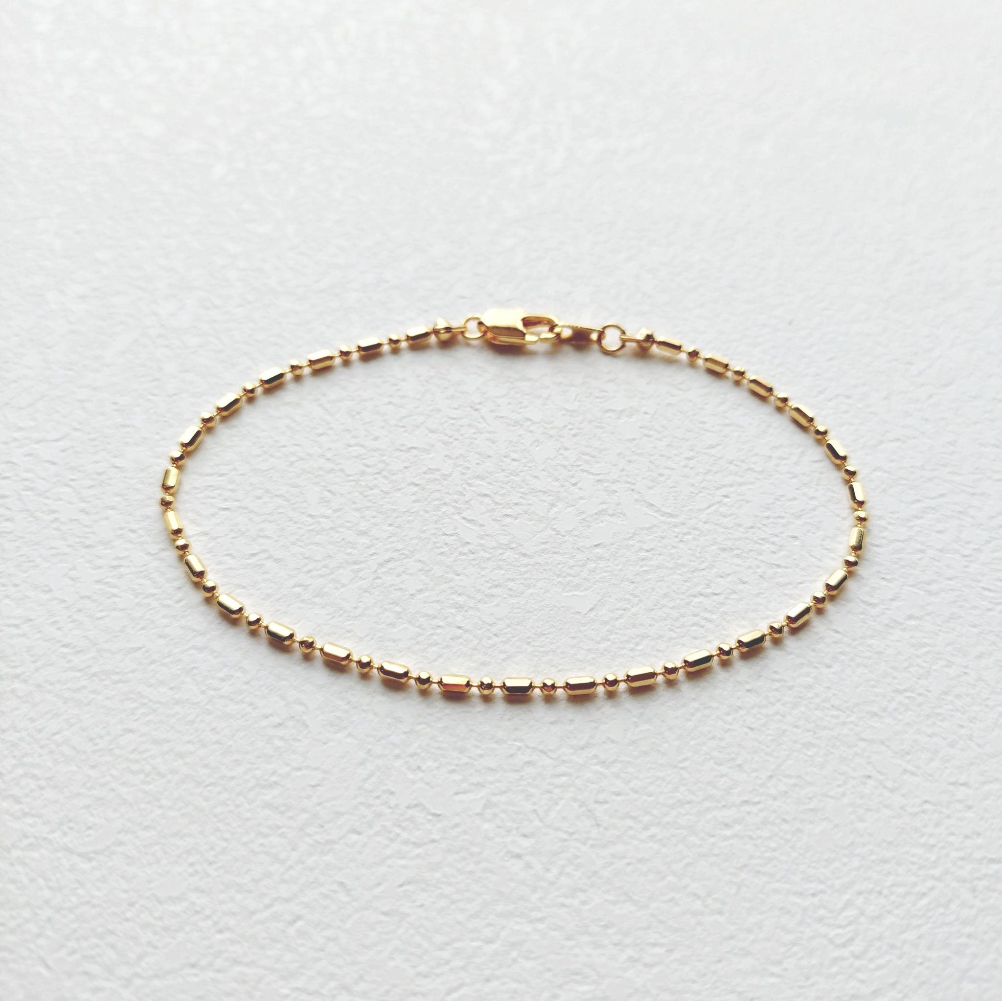 Cylinder Ball Chain Bracelet/Gold Color | 2枚目